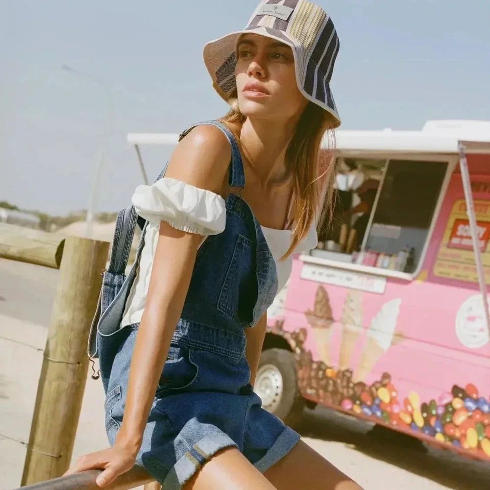 NWT.  Anthropologie  Güneş Swim Slouch Bucket Hat